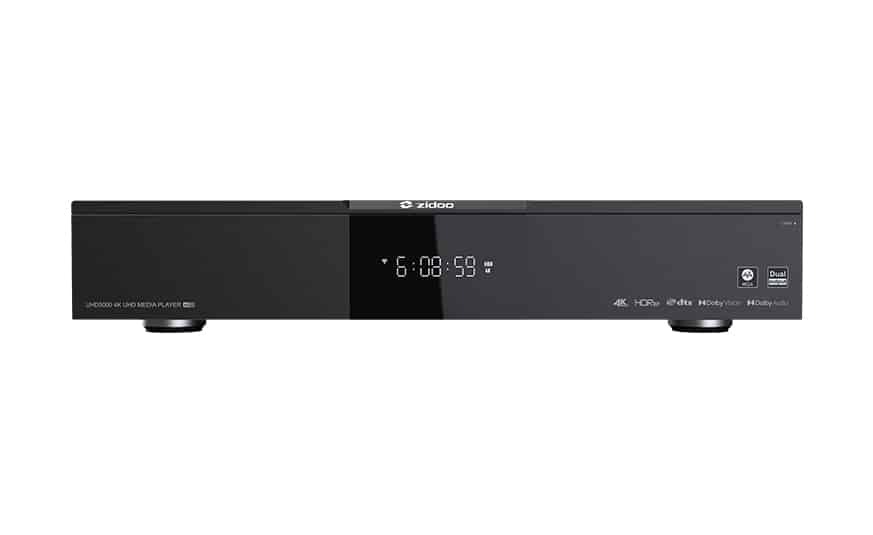 zidoo uhd 5000, lecteur zidoo, android zidoo uhd5000, Image du lecteur multimédia Zidoo UHD5000 avec double baies de disque dur.