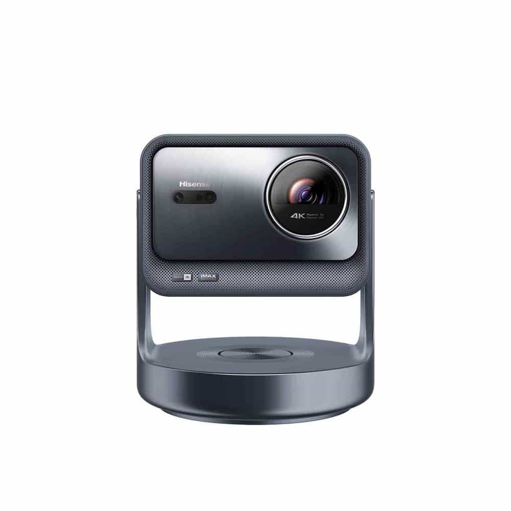 Vue avant du projecteur Hisense C2 Ultra avec design compact et finition moderne.