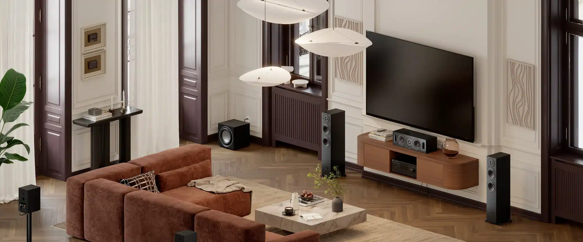 Installation Dali Sonik haute fidélité intégration design