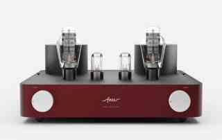 Amplificateur à lampes rouge élégant